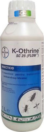 Bayer K-Othrine 25 SC Liquid Insecticide for Cockroaches, Ants, Flies, Fleas, Mosquitoes & Bedbugs 1lt