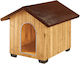 Ferplast Domus Hundehaus Hölzernes Außenbereich Braun 61x74.5x55cm