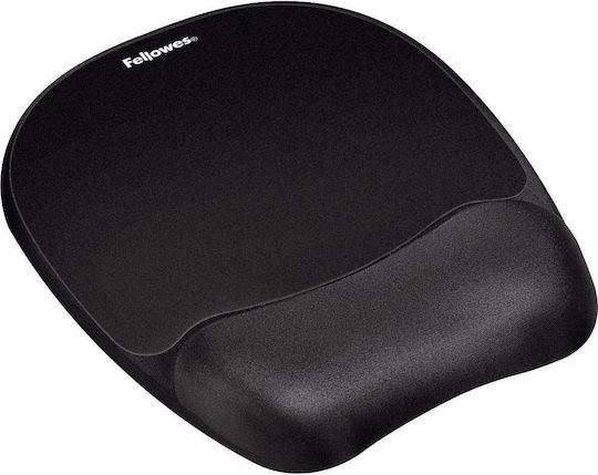 Fellowes Mouse Pad with Wrist Support Black 196mm Memory Foam