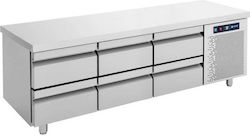 Bambas Frost Английски превод: Stainless Steel Refrigerator Counter 376лт with 6 Drawers and Cooling Machine 0/+10°C L185xW70xH68см PS 185 Bambas Frost Английски превод: Stainless Steel Refrigerator Counter 376лт with 6 Drawers and Cooling Machine 0/+10°C L185xW70xH68см PS 185