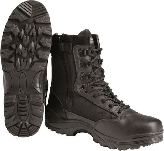 Mil-Tec Στρατιωτικά Αρβύλα Tactical Δερμάτινα Μαύρα
