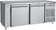 Bambas Frost Frigider Inoxidabil de Banc 367lt cu 2 Uși și Unitate de Răcire 0/+10°C L140xl70xH85cm PM7 155