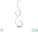 Ondaluce Flok LED Floor Lamp H157xW42cm. with Warm White Light 4400lm White