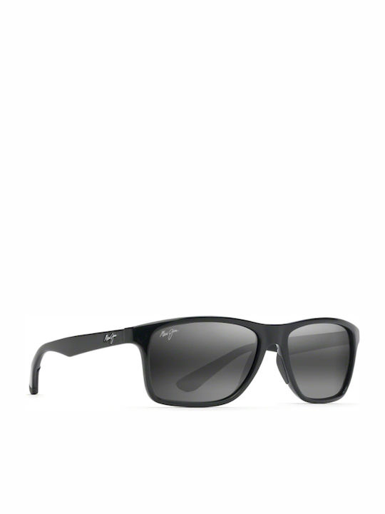 Maui Jim Onshore Men's Sunglasses with Black Plastic Frame and Black Polarized Mirror Lens 798-02