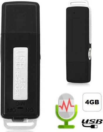 Шпионски Бръмбар Черен С капацитет 4GB