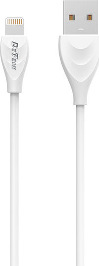 Regular USB to Lightning Cable Λευκό 1m (De-24i)