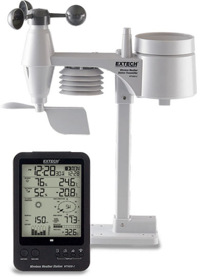 Extech WTH600-E-KIT Ασύρματος Μετεωρολογικός Σταθμός Ψηφιακός Επιτραπέζιος Μαύρος