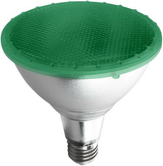 Spot Light Λάμπα LED 15W για Ντουί E27 και Σχήμα PAR38 Πράσινο 1200lm