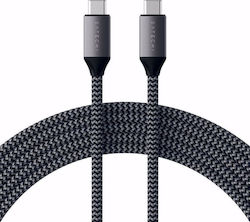 Satechi Braided USB 3.1 Cable USB-C male - USB-C male Μαύρο 2m (ST-TCC2M)