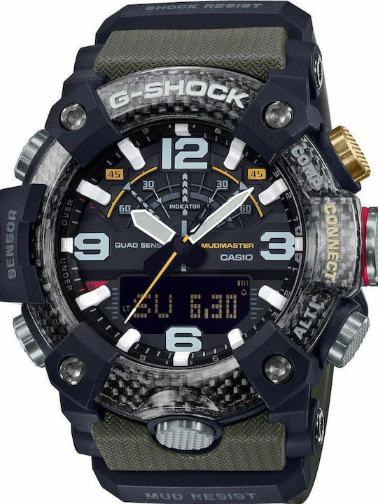 Casio G-Shock Master of G-Land Mudmaster Analogic/Digital Ceas Pentru Bărbați 52,9mm Cu Mecanism Pe Baterie Și Curea Din Cauciuc Neagră