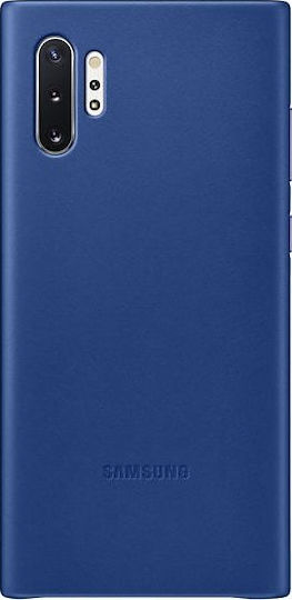Samsung Leather Cover Umschlag Rückseite Leder Blau (Galaxy Note 10+)