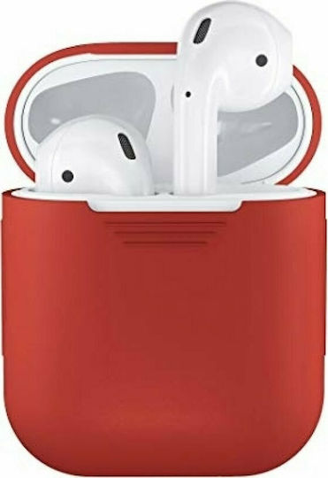 Senso Hülle Silikon in Rot Farbe für Apple AirPods 1 / AirPods 2