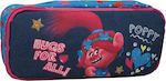 Gim Trolls Party Pencil Case with 2 Compartments Blue