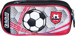 KalGav Soccer Pencil Case with 3 Compartments Black