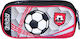 KalGav Soccer Pencil Case with 3 Compartments Black