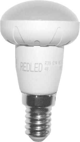 Redled Λάμπα LED 4W 71mm για Ντουί E14 και Σχήμα R39 Ψυχρό Λευκό 340lm