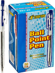 Justnote CF-109 Pen Ballpoint Blue with Blue Ink Blue