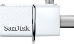 Sandisk Ultra Dual V2 32GB USB 3.0 White