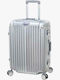 Bartuggi 721-01 Medium Hard Silver Suitcase With 4 Wheels Height 57cm