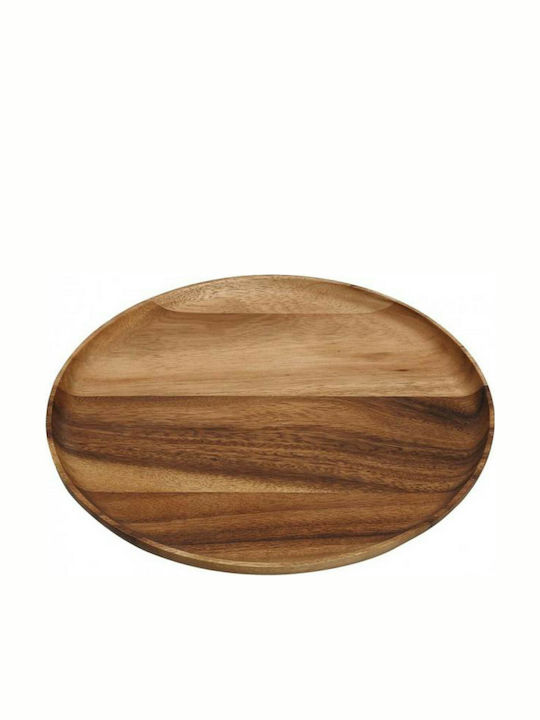 Espiel Holz Oval Serviertablett in Braun Farbe 30x30cm 1Stück
