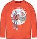 Mayoral Kids' Blouse Long Sleeve Orange