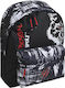 Busquets Bestial Wolf School Bag Backpack Junior High-High School in Black color