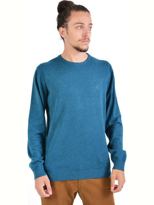 Emerson Herren Langarm-Pullover Petrol Melange