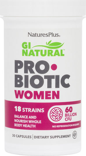 Nature's Plus GI Natural Probiotic Women Συμπλήρωμα με Προβιοτικά & Πρεβιοτικά 30 κάψουλες
