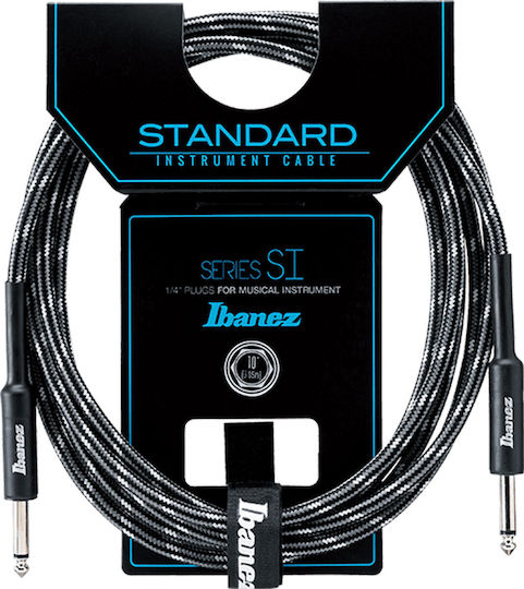 Ibanez Kabel 6,3mm Stecker - 6,3mm Stecker 3.05m Gray (SI10-CCT)