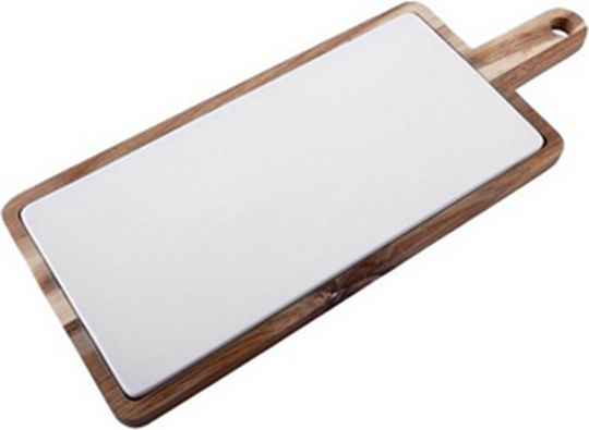 Espiel Porcelain-Wooden Serving Platter 44cm Porcelain Serving Platter 44cm