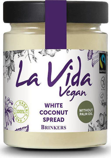 Brinkers Bio-Vegan Pralinenaufstrich La Vida Vegan Weiße Kokosnuss Aufstrich 270g