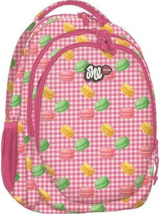 Lyc Sac The Jock Macaroons School Bag Backpack Elementary, Elementary in Pink color