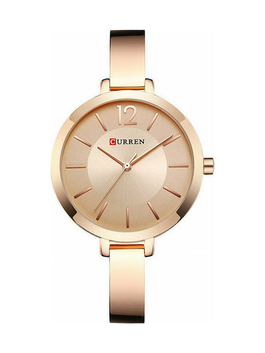 Curren Watch with Pink Gold Metal Bracelet