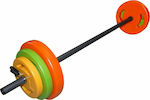 Tunturi Bară Body-Pump Set cu greutăți de 20kg Lungime 131.5cm cu coliere cu șuruburi