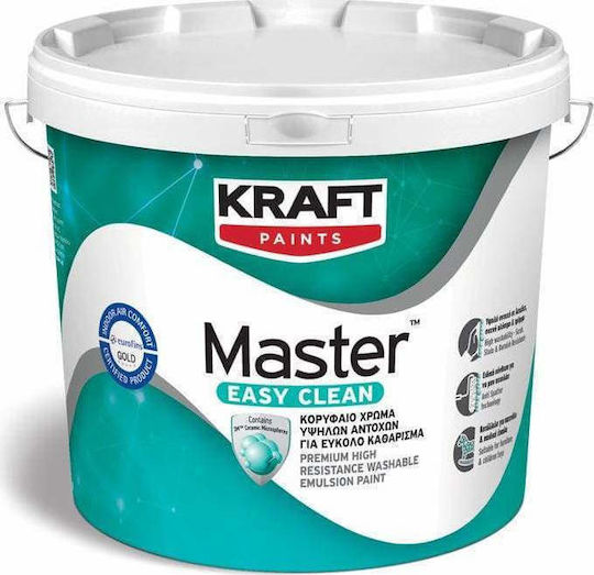 Kraft Master Easy Clean Πλαστικό Χρώμα για Εσωτερική Χρήση 1lt