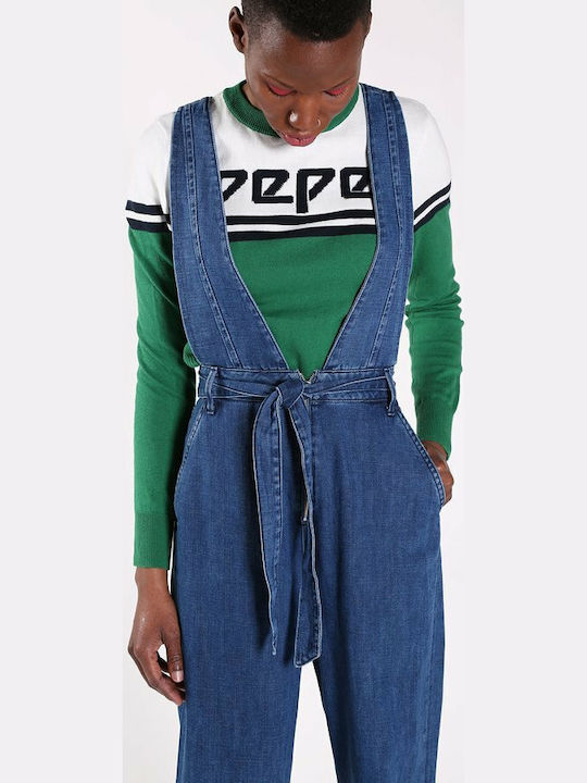 Pepe Jeans Olimpic Knitwear Μακρυμάνικο Γυναικείο Μάλλινο Πουλόβερ Πράσινο