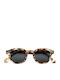 Izipizi C Unisex Sunglasses with Brown Tartaruga Horn-Rimmed Frame and Black Lens