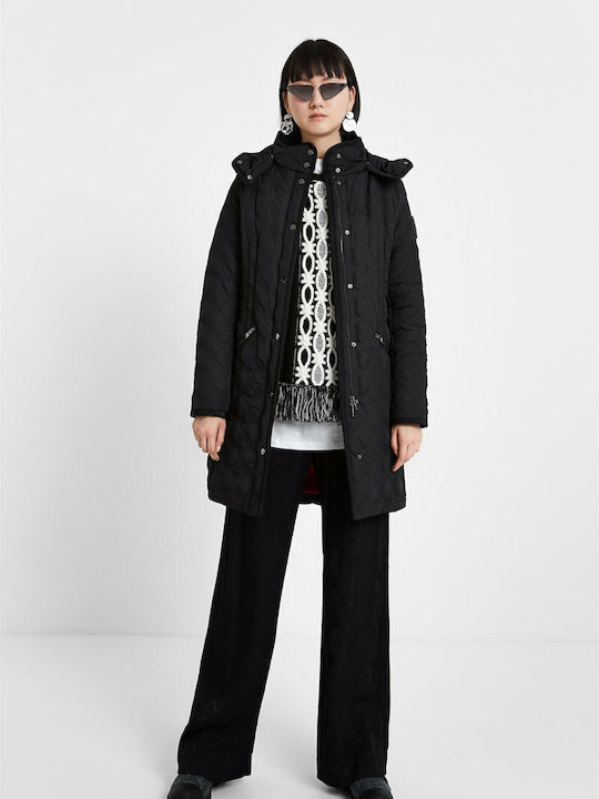 Desigual Leicester Μακρύ Γυναικείο Puffer Μπουφ...