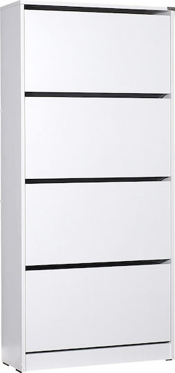 Ξύλινη Flat Duo με 4 Ράφια Λευκή 73x26x157cm 14400027 Ξύλινη Flat Duo με 4 Ράφια Λευκή 73x26x157cm 14400027