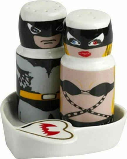 Espiel Super Heroes Salt and Pepper Set Ceramic with Stand Super Heros 2pcs