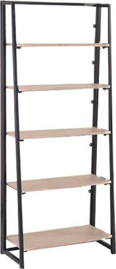 ArteLibre Bücherregal Foxglove Offener Eichenholz 64x32x153cm