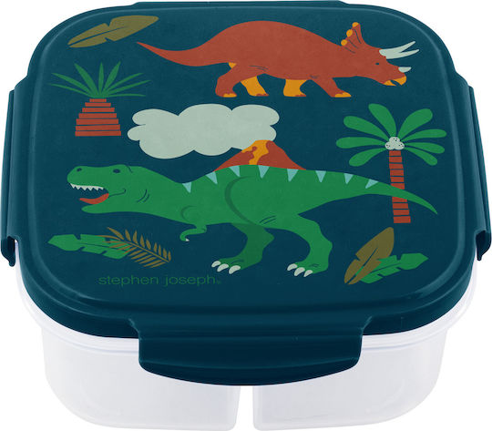 Stephen Joseph Kids Lunch Plastic Box Dino L15xW15xH6cm