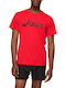 ASICS Silver Men's Athletic Long Sleeve Blouse Red