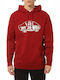 Vans On The Wall II Men's Sweatshirt with Hood and Pockets Red