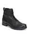 Jack & Jones Men's Leather Military Boots Anthracite Black