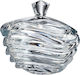 Bohemia Glass Sweet Jar Crystal Wave with Lid 22x16x20cm Transparent