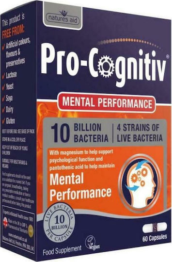 Natures Aid Pro-Cognitiv Ειδικό Συμπλήρωμα Διατροφής 60 κάψουλες