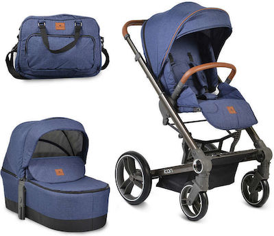 Cangaroo Icon Adjustable 2 in 1 Baby Stroller Suitable for Newborn Jeans 107343