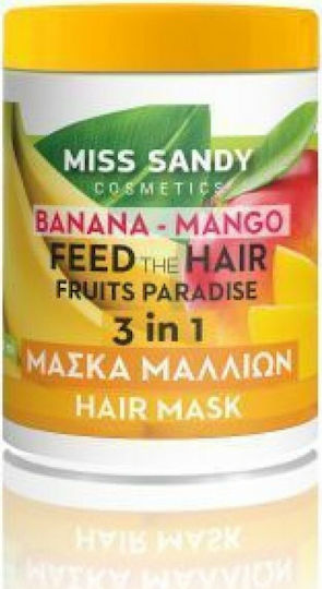 Miss Sandy Banana Mango Μάσκα Μαλλιών για Επανόρθωση με Argan Oil & Κερατίνη 900ml