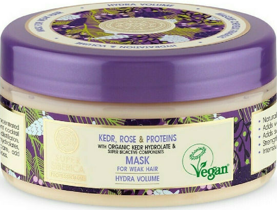 Natura Siberica Kedr Rose & Proteins Hair Mask for Repairing with Hyaluronic Acid 380gr